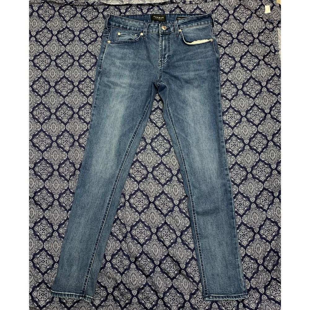 Pacsun Stacked Skinny Comfort Stretch Blue Denim Jeans Size 30x32
